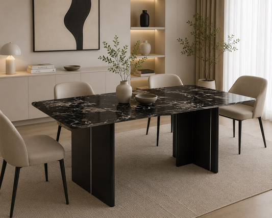 Noir Crest Dining Table