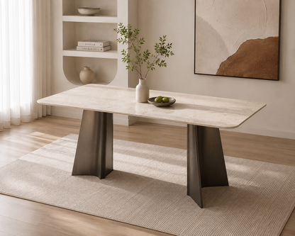 Ivory White Crystal Dining Table