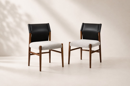 Accent Chair - Black & White Fabric