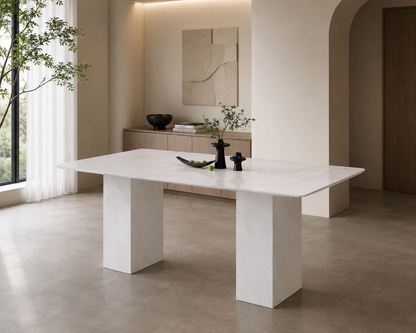 Bianca White Stone Dining Table