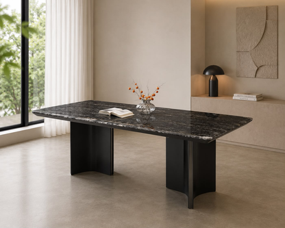 Monaco Black Stone Dining Table